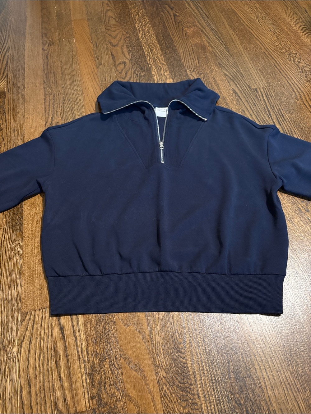 Varley Women’s Hawley Double Soft Navy Half-Zip Sweatshirt